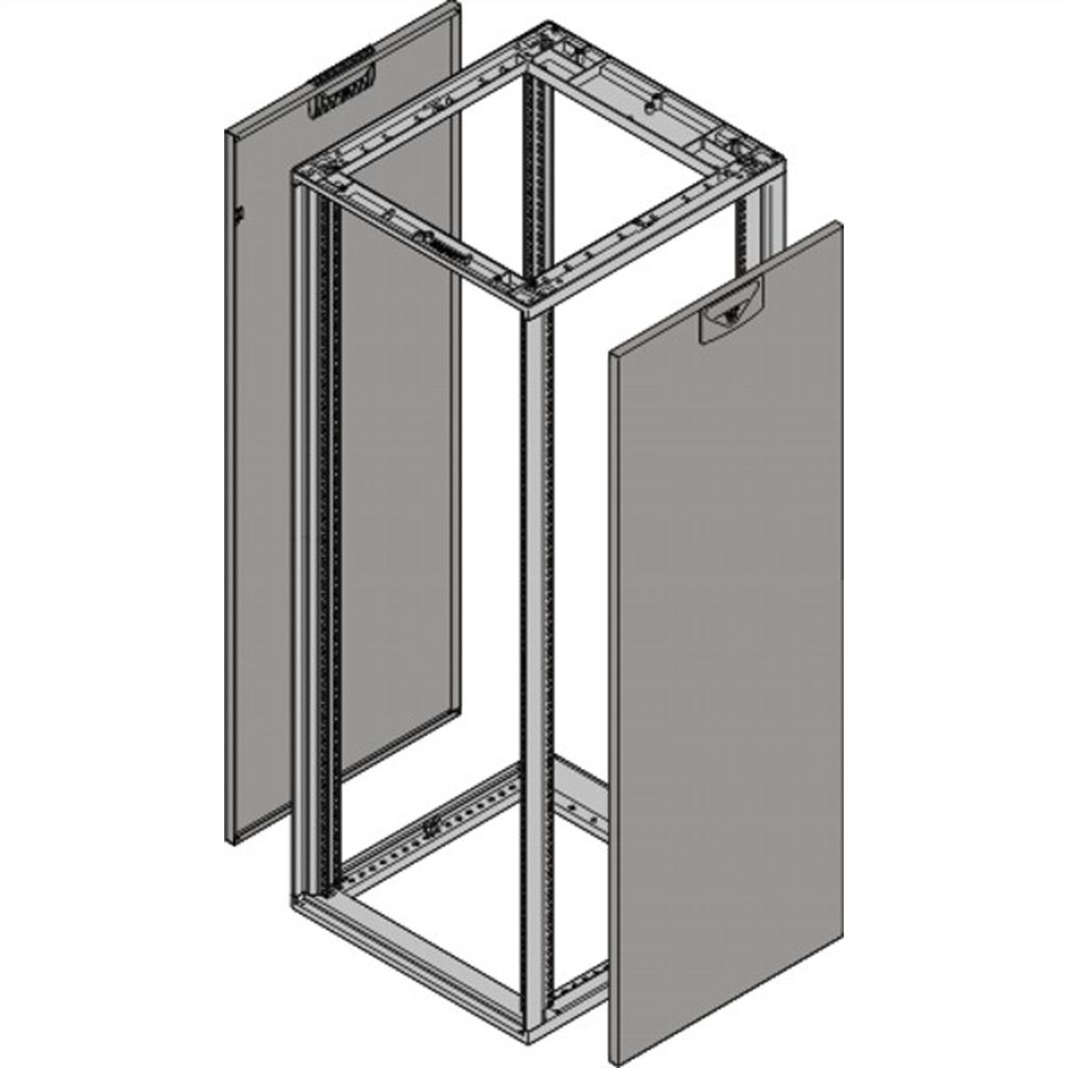 Panneau latéral Novastar SCHROFF pour Slim-Line, RAL 7021, 34 U 600D