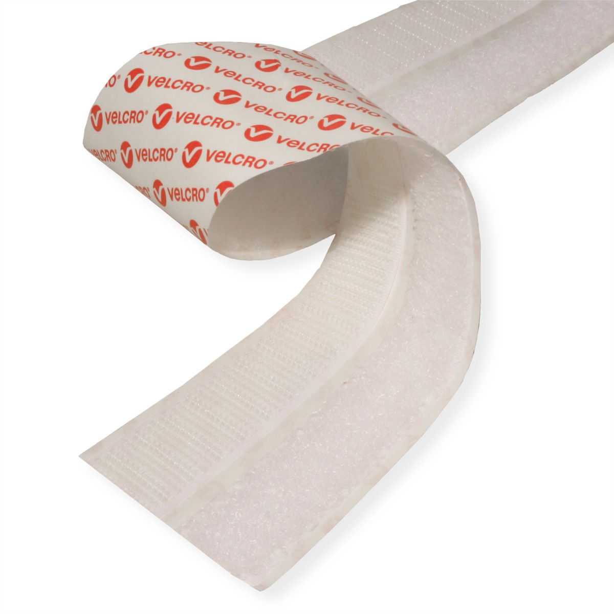 VELCRO® Bande 20mmx10m blanc, crochets & velours autocollants