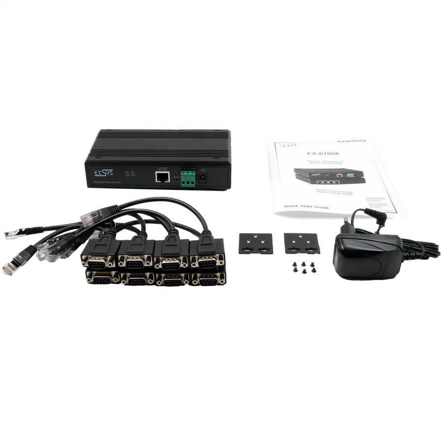 EXSYS EX-61008 Ethernet vers 8x RS-232/422/485