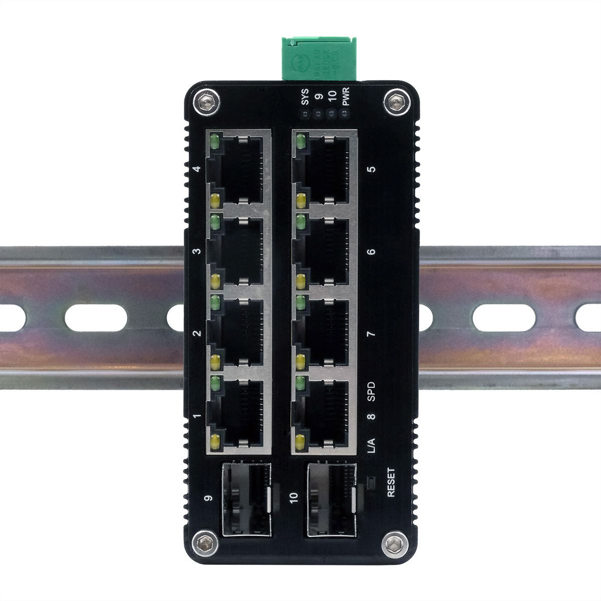 EXSYS EX-62035M-SFP Mini commutateur Gigabit industriel 8+2 ports, géré par le Web
