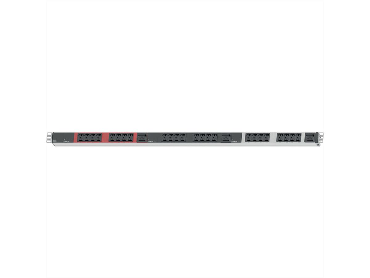 BACHMANN IT PDU ALU 1U 24x C13 3x C19 CEE 3x16A rouge