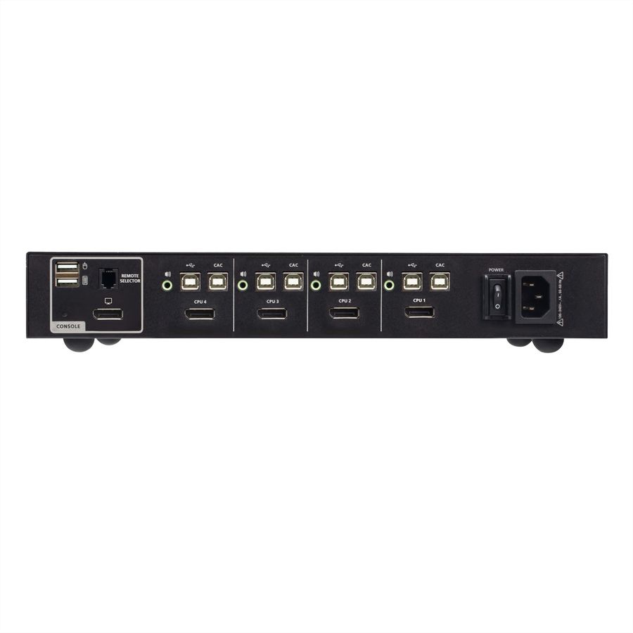ATEN CS1184DP4C Commutateur KVM sécurisé DisplayPort à 4 ports USB avec CAC