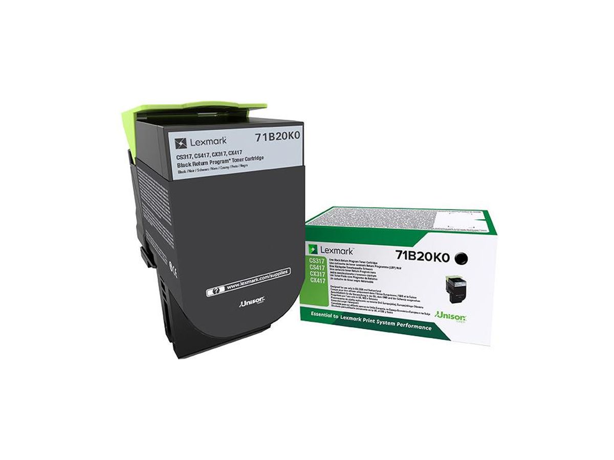 Lexmark 71B20K0 Cartouche de toner 1 pièce(s) Original Noir