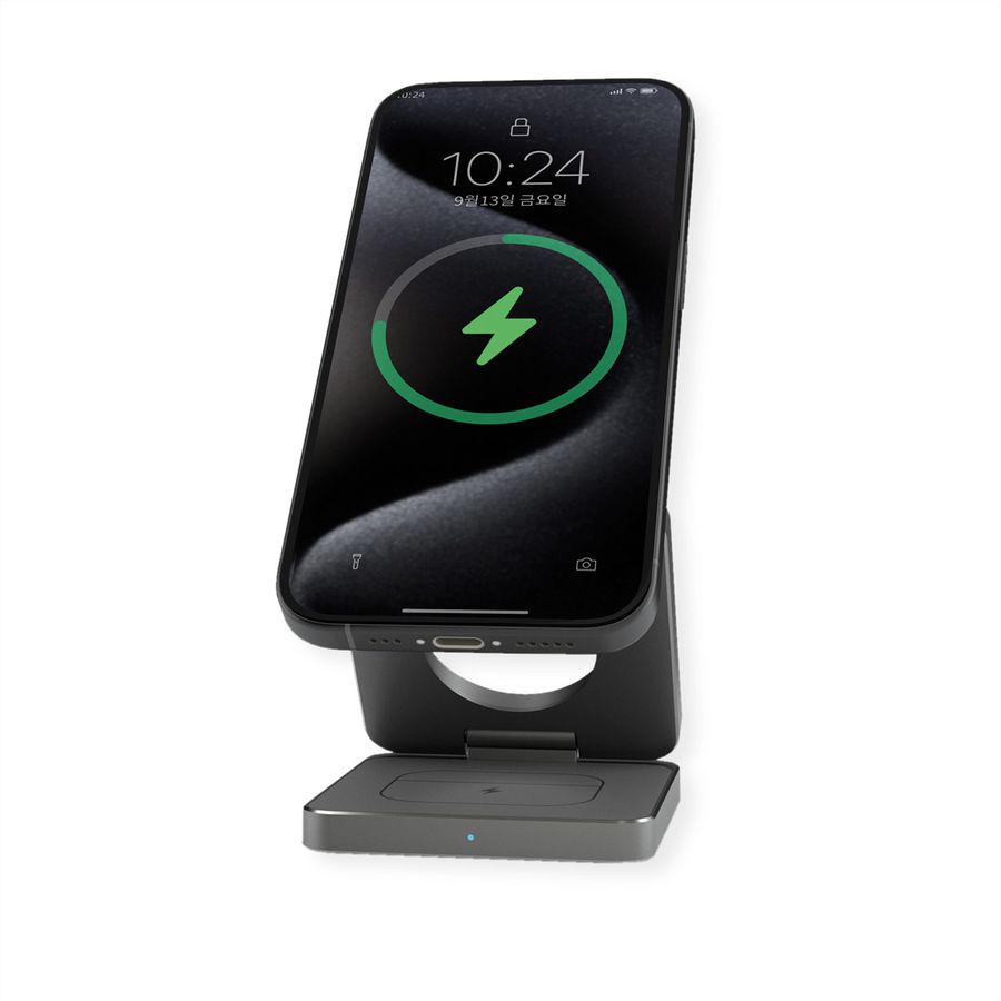 ROLINE Station de charge à induction 3-en-1, pliable, pour appareils SAMSUNG