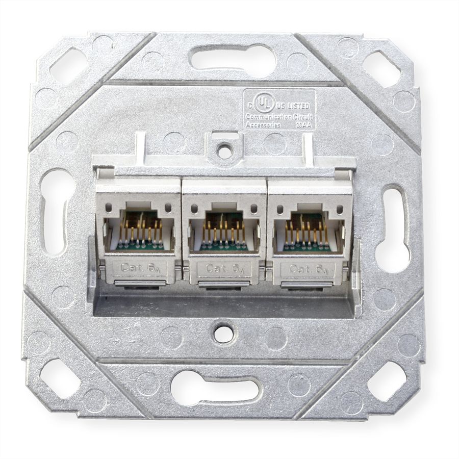 METZ CONNECT C6Amodul 3 ports 180°M AP blanc pur
