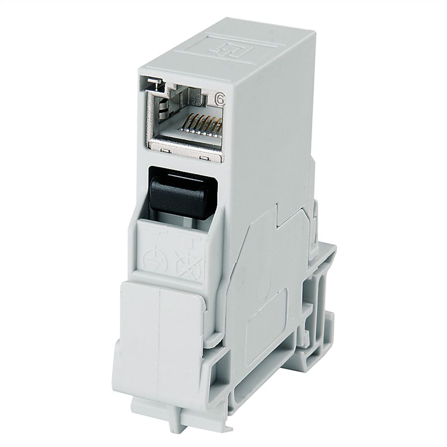 TELEGÄRTNER Connecteur de rail STX, Coupleur RJ45 Cat.6 Classe EA (ISO)