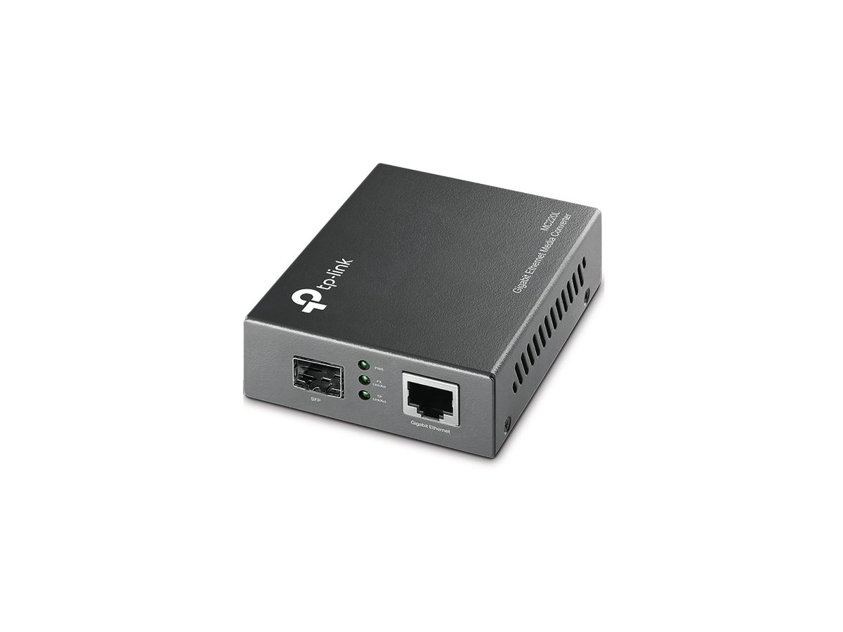 TP-Link MC220L convertisseur de support réseau 1000 Mbit/s Multimode, Monomode Noir