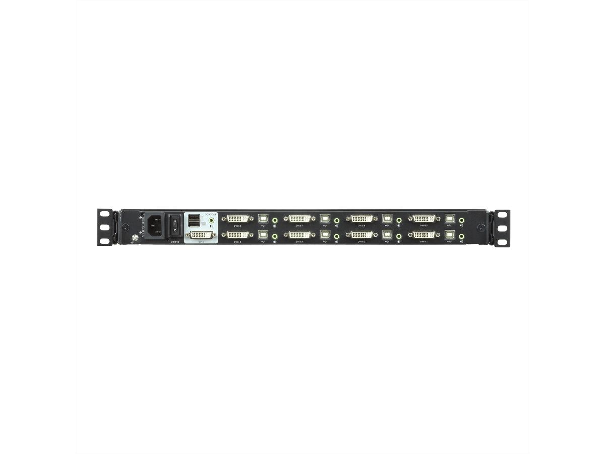 ATEN CL6708MW Commutateur LCD KVM, USB-DVI  8 ports, FR-Layout
