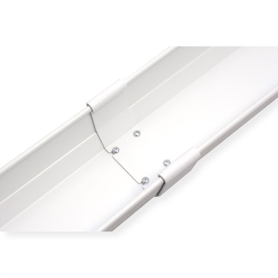 ROLINE Easy2Open Canal de câbles, montage sous le bureau, blanc, 85,8 cm