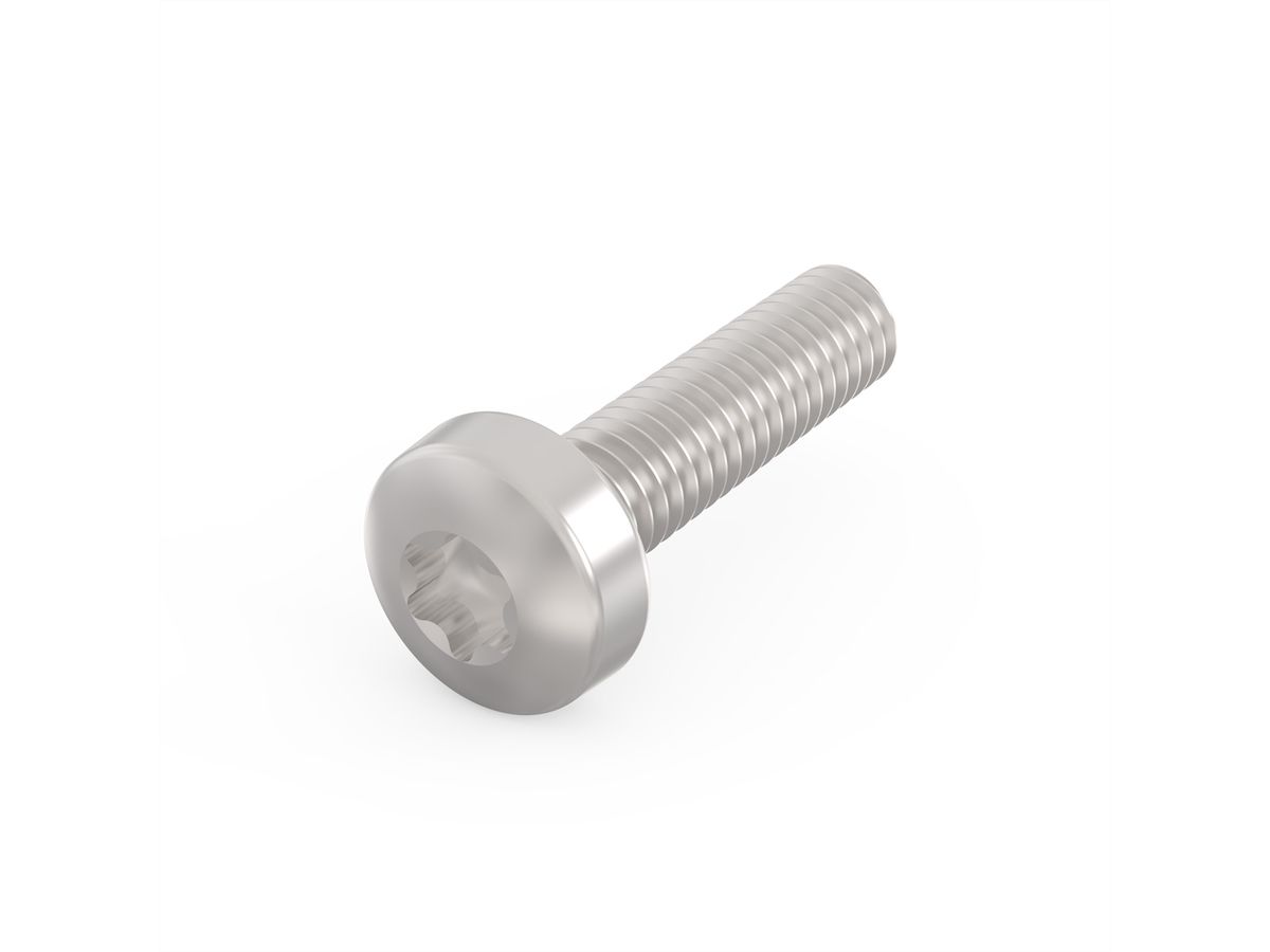 Vis à tête cylindrique de SCHROFF, Torx, acier nickelé, M2.5 x 12 mm
