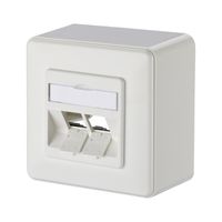 METZ CONNECT Keystone boîtier de raccordement montage en saillie 2 ports non équipé blanc pur