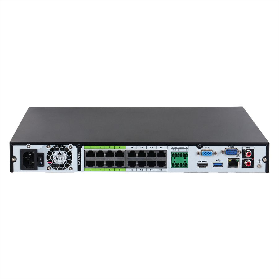 DAHUA DHI-NVR5216-16P-EI Enregistreur vidéo réseau 16 canaux 2 disques durs 1U