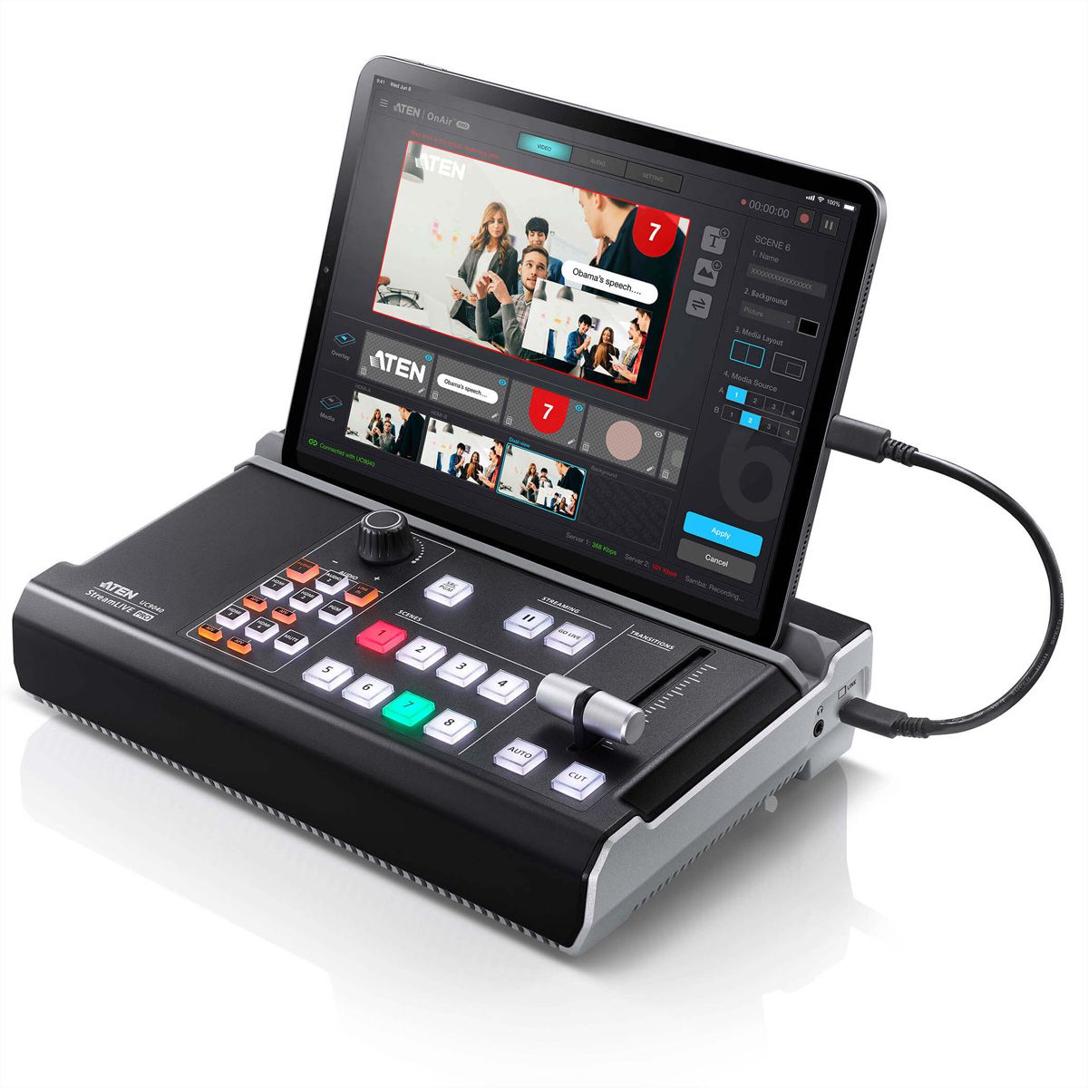 ATEN UC9040 StreamLIVE Pro Mélangeur AV multicanal tout-en-un