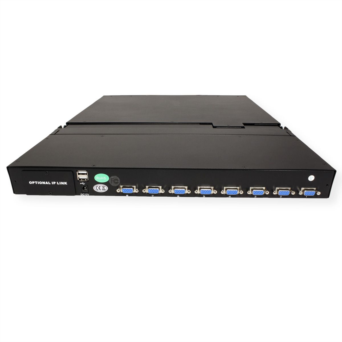 VALUE Switch KVM 19", 8 ports, 48 cm (19") TFT (16:9), VGA, USB, FR-Layout