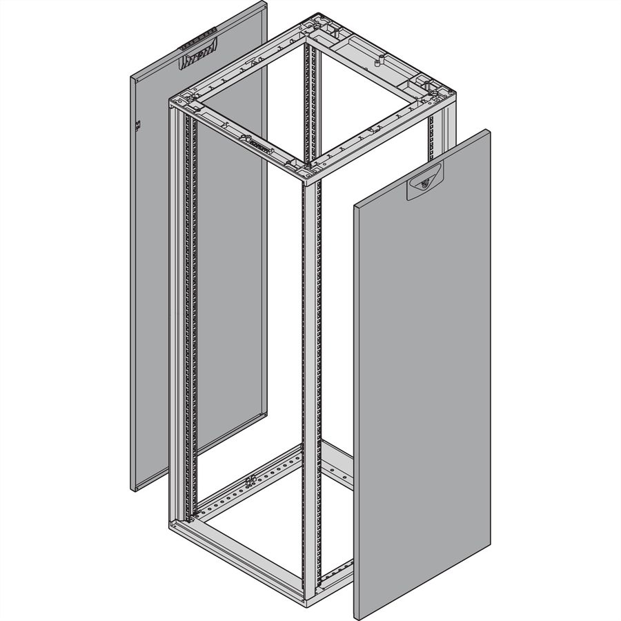 Panneau latéral Novastar SCHROFF pour Slim-Line, RAL 7021, 6 U 500D