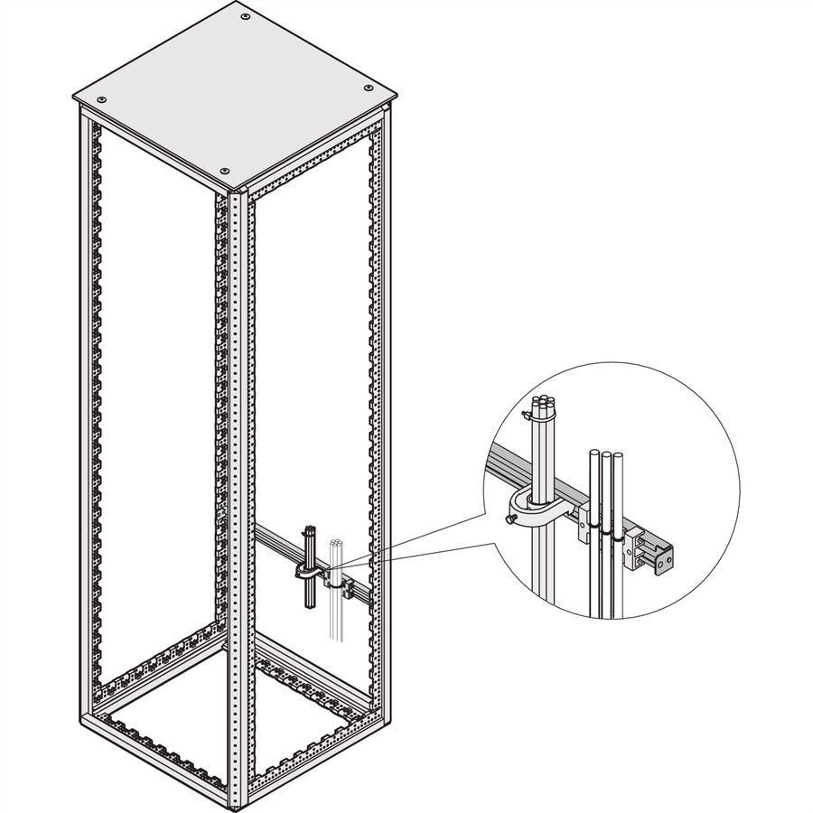 SCHROFF Varistar Rail en C pour largeur d'armoire 600W