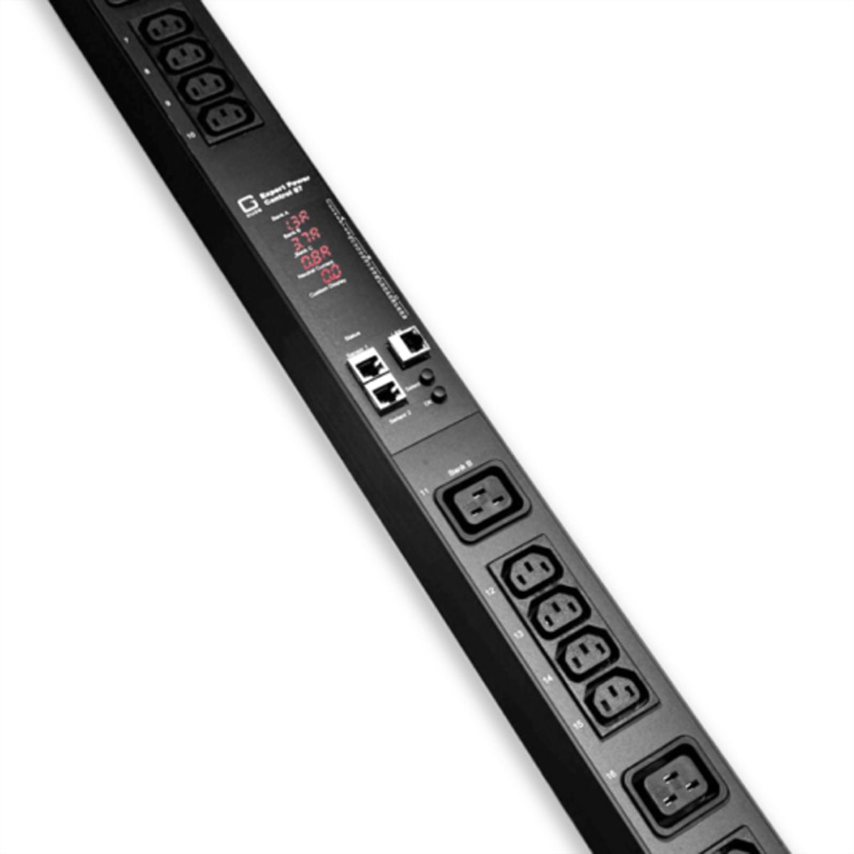 GUDE EPC 87-3300-18 PDU commutée et mesurée, 30 ports, verticale, 400V 3P , noir, 170 cm
