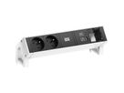 BACHMANN DESK2 2xUTE 1xUSB A/C 22W 1xCM 0,2m GST18 RAL9010