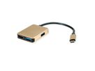 ROLINE GOLD Station d'accueil USB type C, 4K HDMI, 2 ports USB 3.2 Gen 1, 1x USB type C PD (Power Delivery)