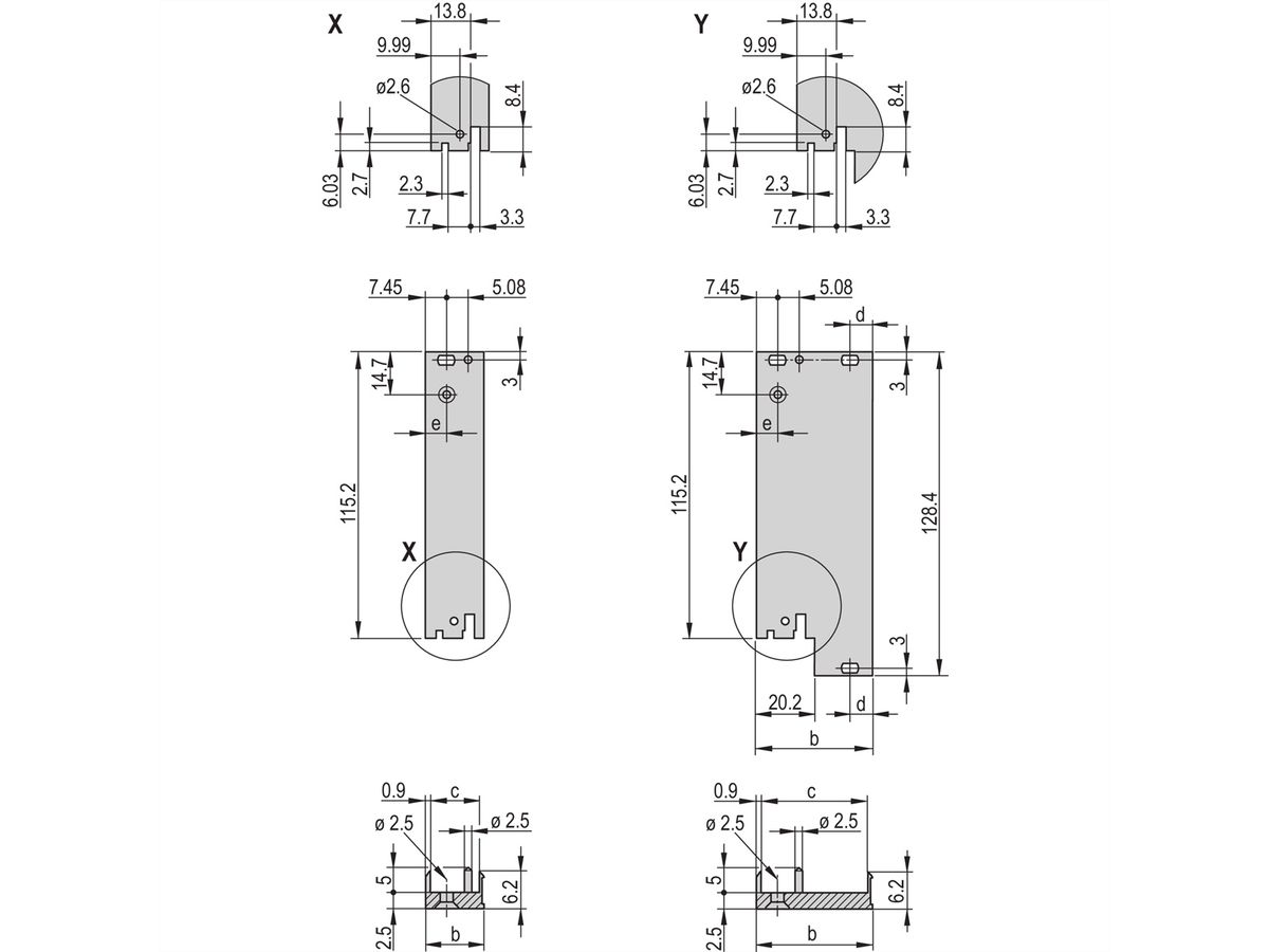 SCHROFF Plug-In Unit Kit avec poignée IET, blindé, noir 3 U, 12 HP