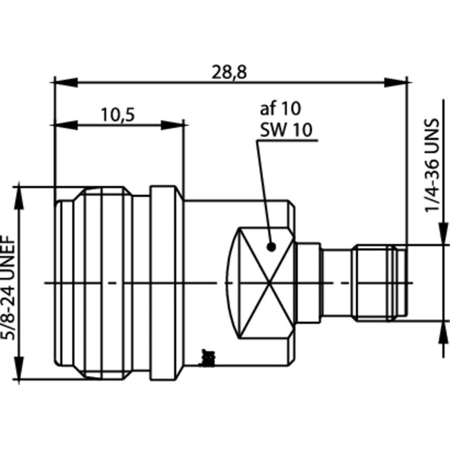 TELEGÄRTNER Adaptateur N-femelle / SMA-femelle