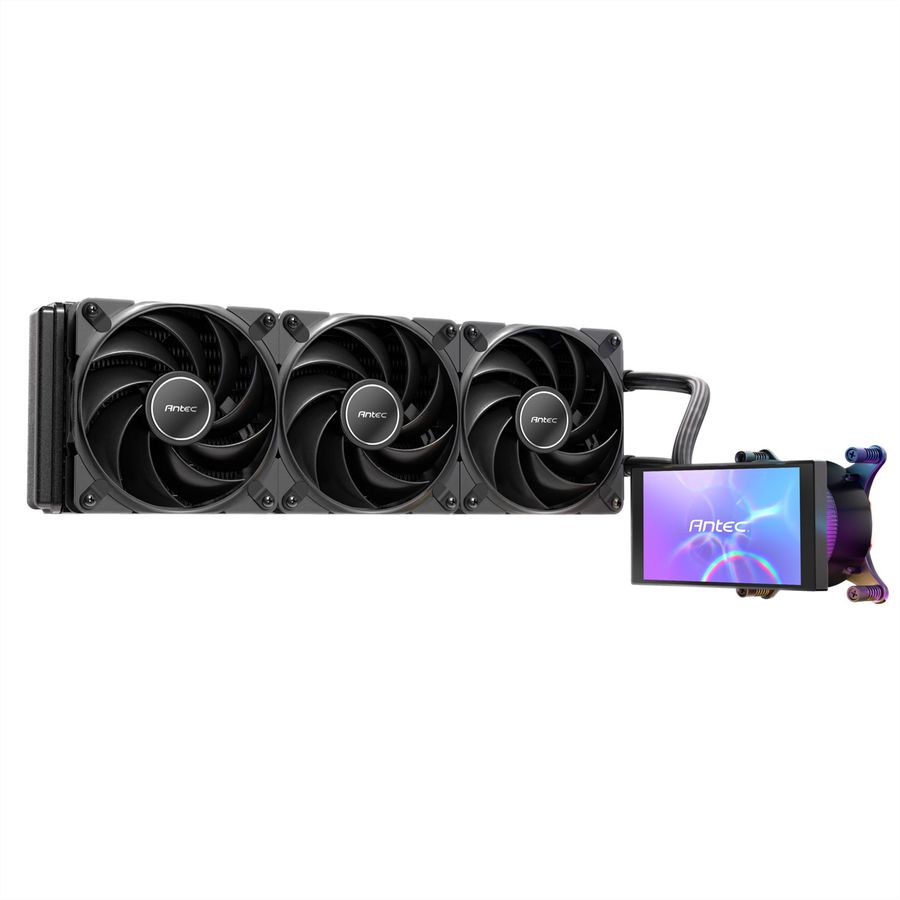 ANTEC Vortex VIEW 360 Refroidisseur liquide ARGB pour processeur, avec écran LCD rotatif, noir