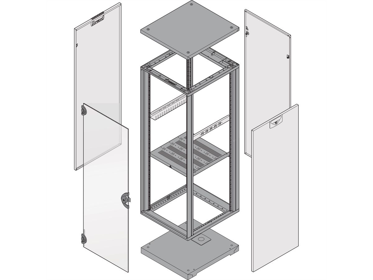 SCHROFF Châssis HD-U 16U 553B1000P 7021