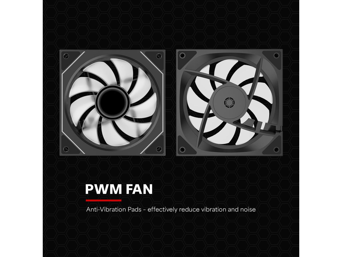 XILENCE XF076 Ventilateur de boîtier, avec Design Infinity Mirror