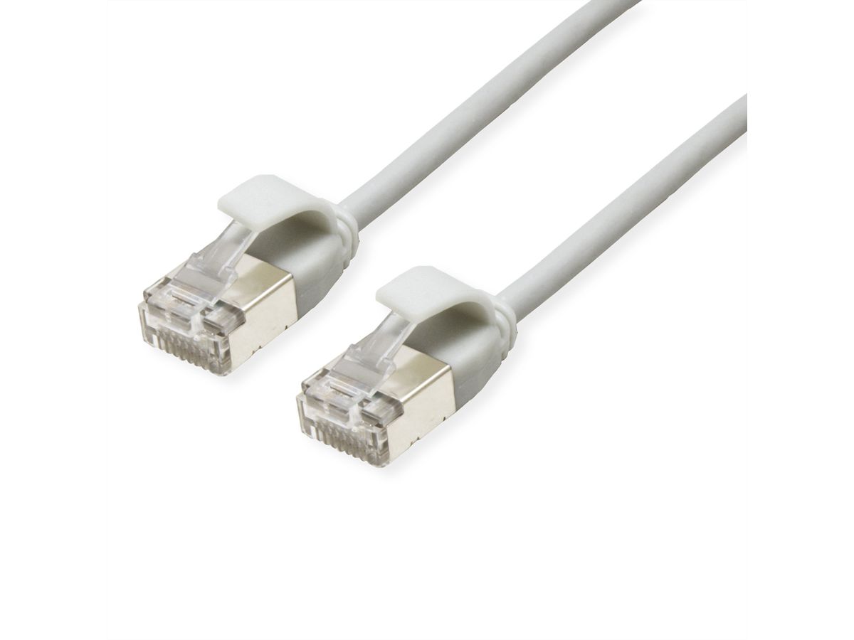 ROLINE Cordon DataCenter U/FTP Cat.6A (Classe EA), LSOH, slim, gris, 0,3 m
