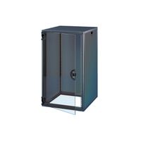 Armoire Novastar SCHROFF avec porte vitrée et panneau arrière, Slim-Line, RAL 7021, 767H 553W 600D