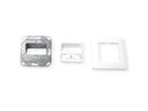 METZ CONNECT Keystone boîtier de raccordement encastré 3 port non équipé, blanc pur