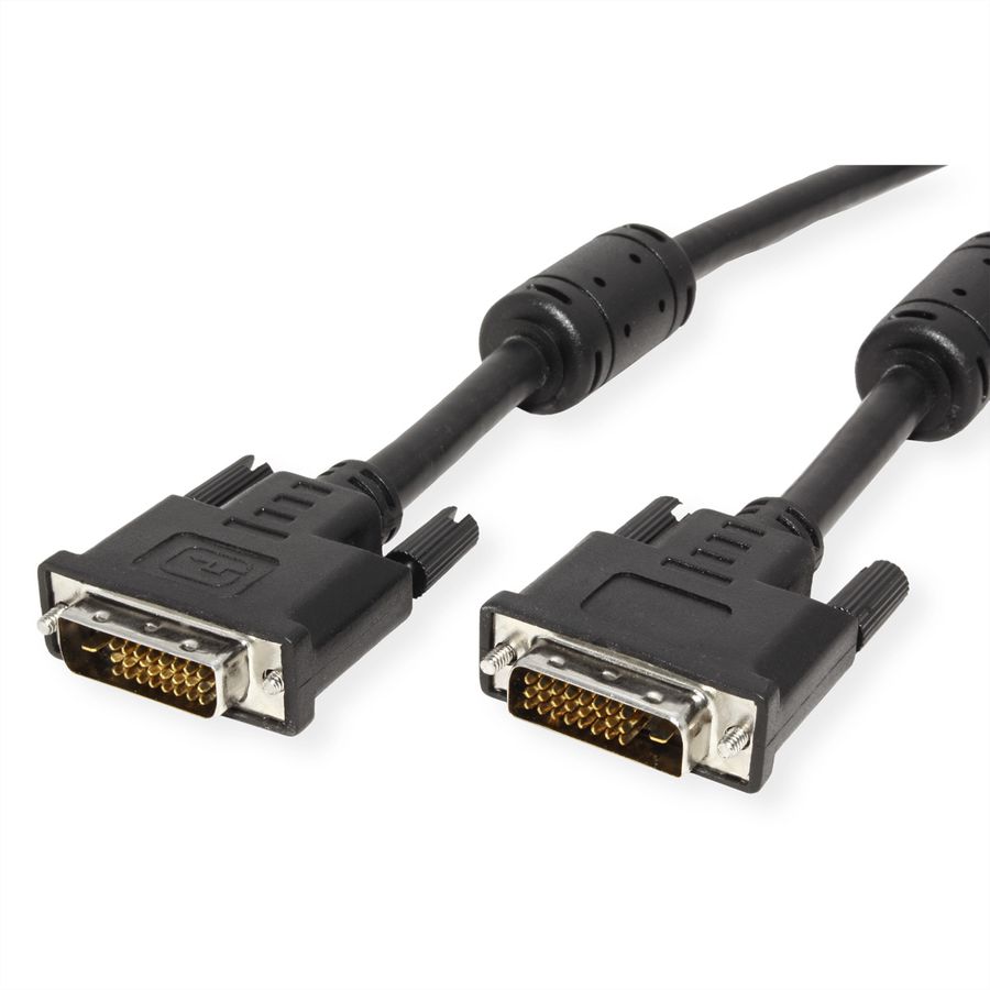 ROLINE Câble DVI pour écran, M-M, (24+1) dual link, 1 m