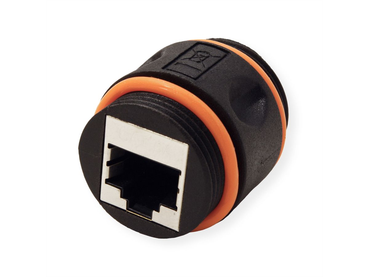 VALUE Coupleur RJ-45 blindé, Cat.6A (Classe EA), Outdoor/Industrie, noir