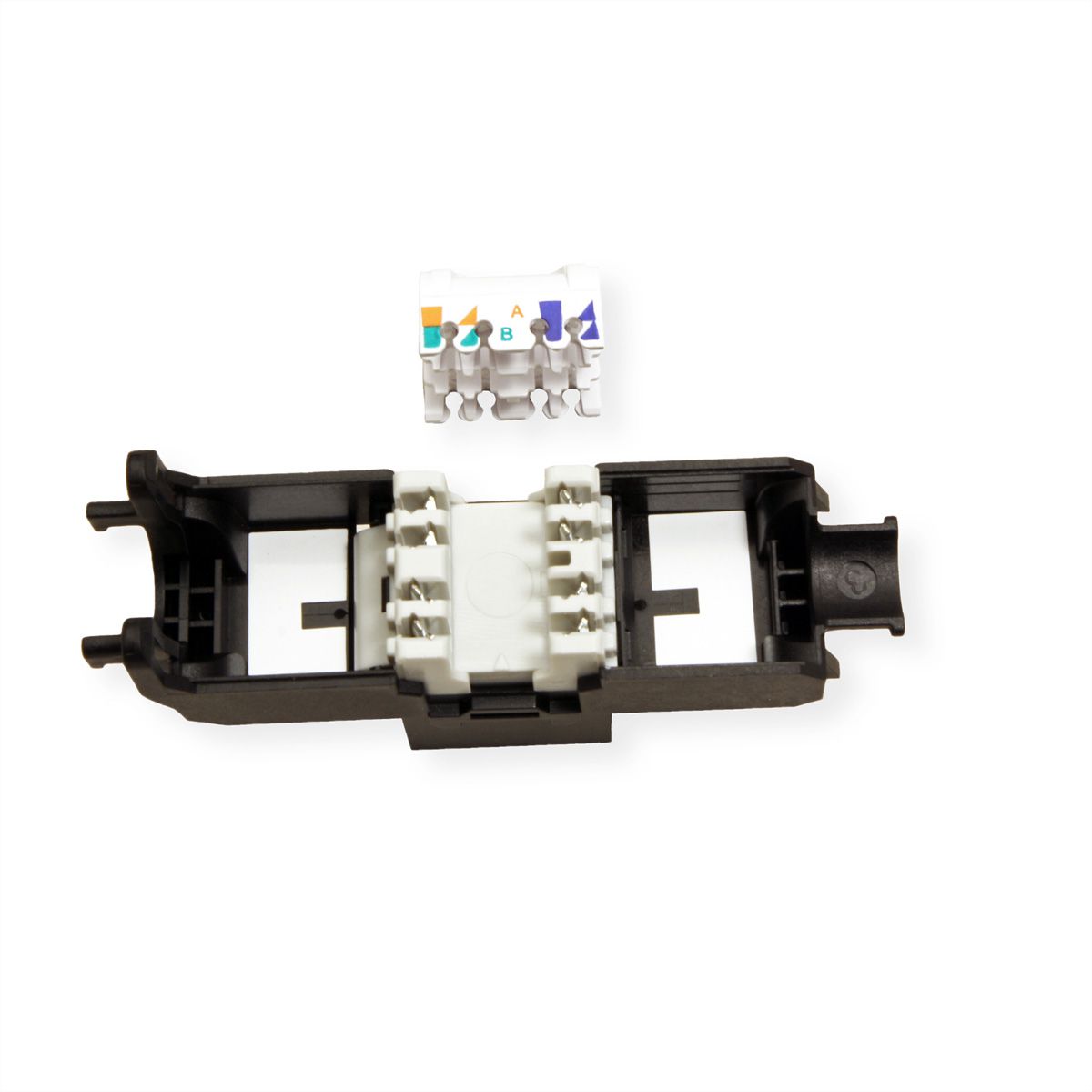 ROLINE Keystone Cat.6A (Classe EA), RJ-45, non-blindé, sans outil, noir