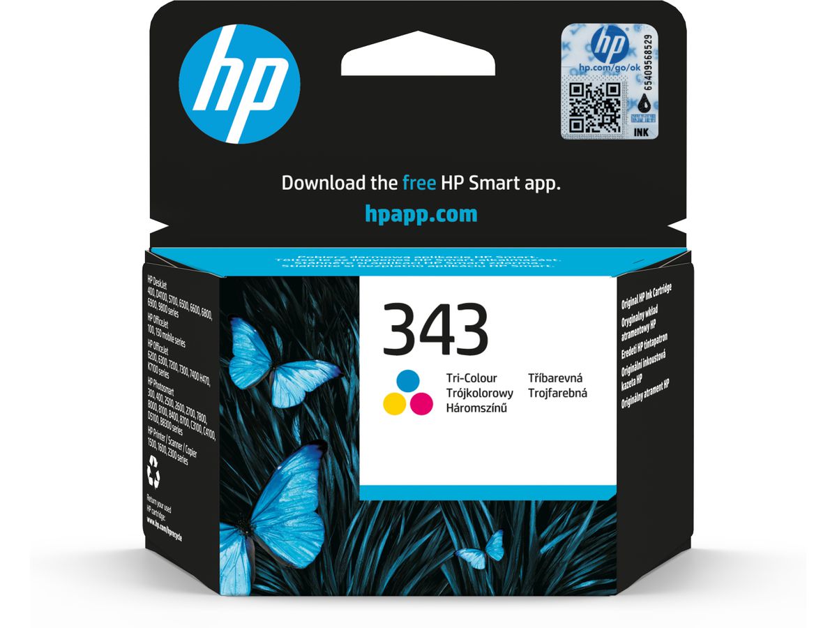HP 343 cartouche d'encre trois couleurs authentique