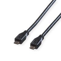 ROLINE Câble USB 2.0, Micro USB A mâle - Micro USB B mâle, 1,8m