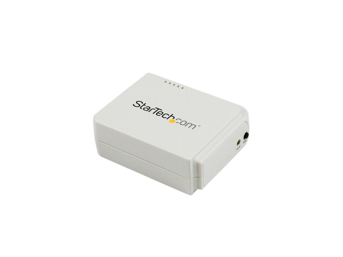 StarTech.com Serveur d'impression USB 2.0 sans fil N avec port Ethernet 10/100 Mb/s - 802.11 b/g/n