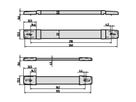 Poignée universelle de SCHROFF, largeur 22 mm, 240 mm
