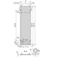 SCHROFF Unité enfichable de type cadre, face avant, non blindée, 6 U, 21 HP, 2,5 mm, alu, face avant anodisée, face arrière conductrice