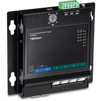 TRENDnet TI-PG62F Switch industriel PoE+ Gigabit à 6 ports avec accès frontal et fixation murale