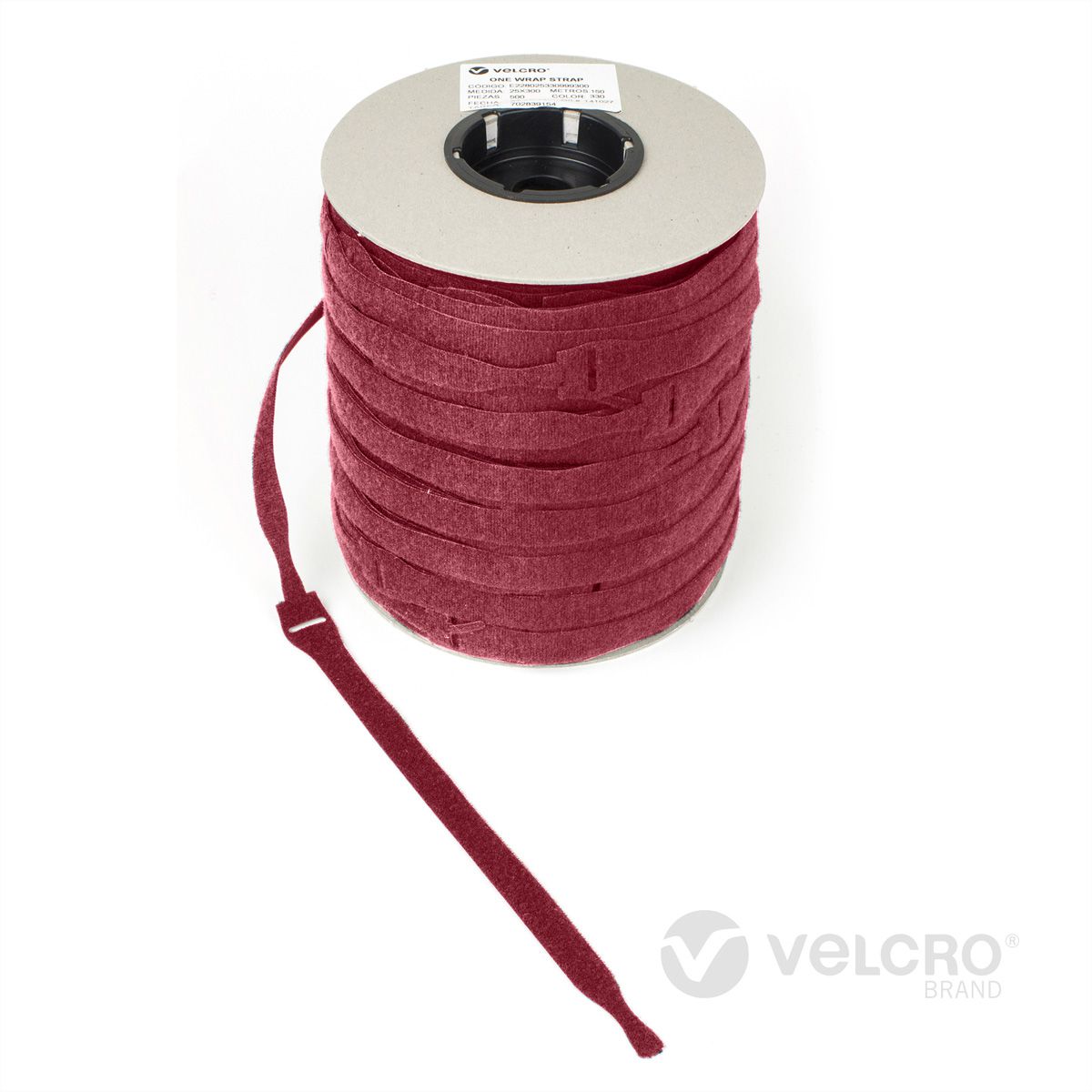 VELCRO® One Wrap® Strap 20mm x 230mm, 750 pièces, rouge