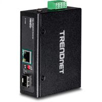 TRENDnet TI-PF11SFP Convertisseur de média PoE+ SFP vers Gigabit industriel