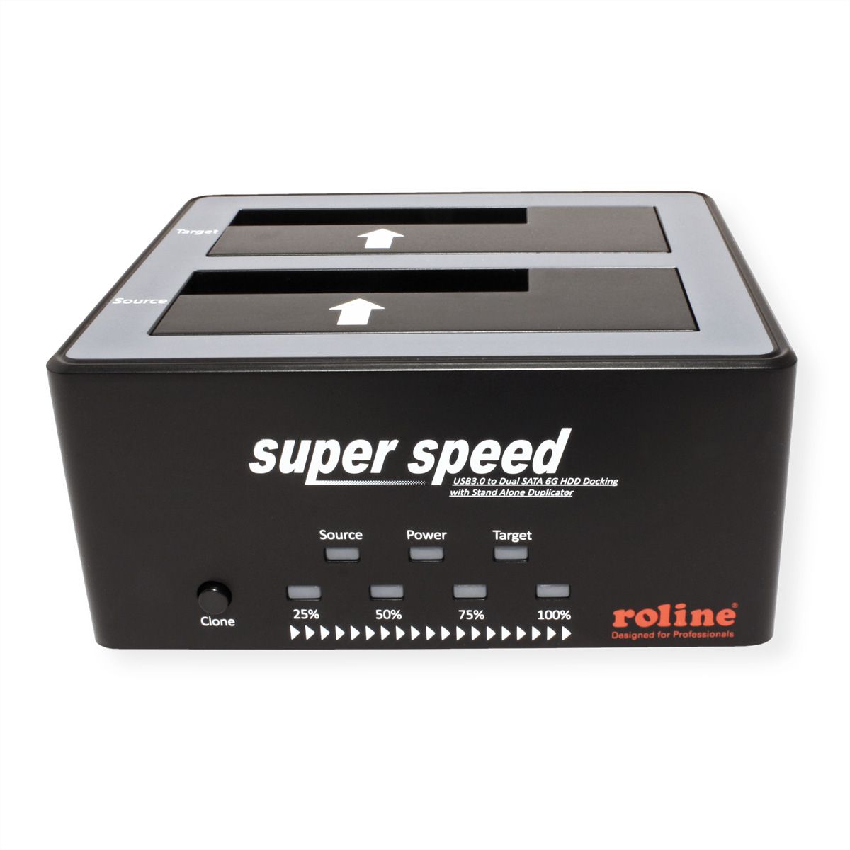 ROLINE Station d'accueil HDD/SSD 2.5" / 3.5" SATA, USB 3.2 Gen 1, fonction Copie