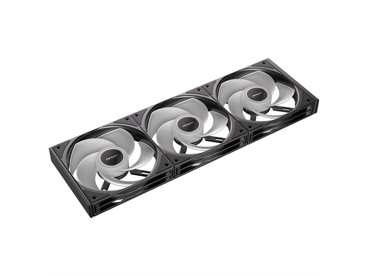 ANTEC C120 ARGB Ventilateur de boîtier PC inversé 120 mm, lot de 3, noir