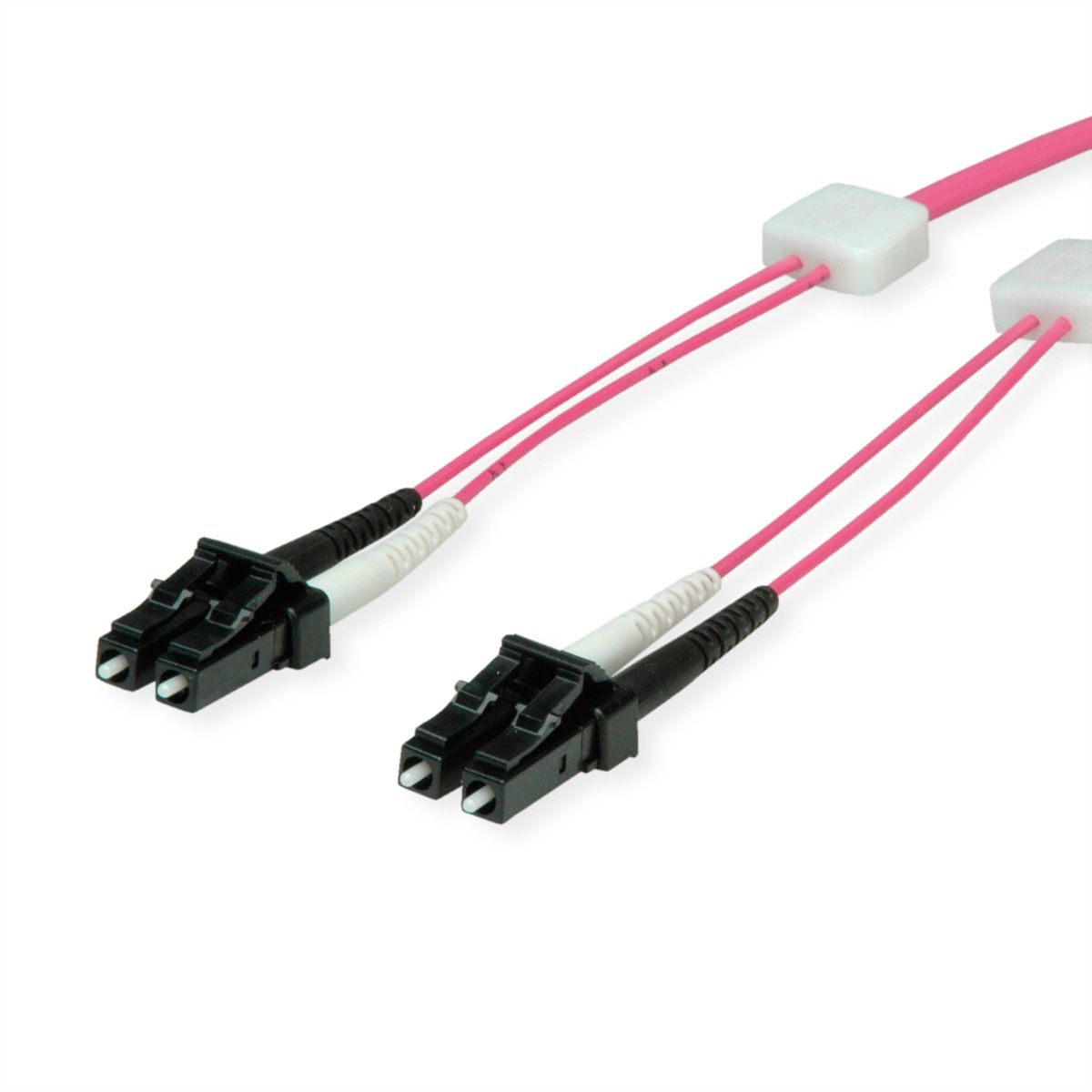 EasyLan Câble FO duplex 50/125µm OM4, LC/LC, violet, 1 m