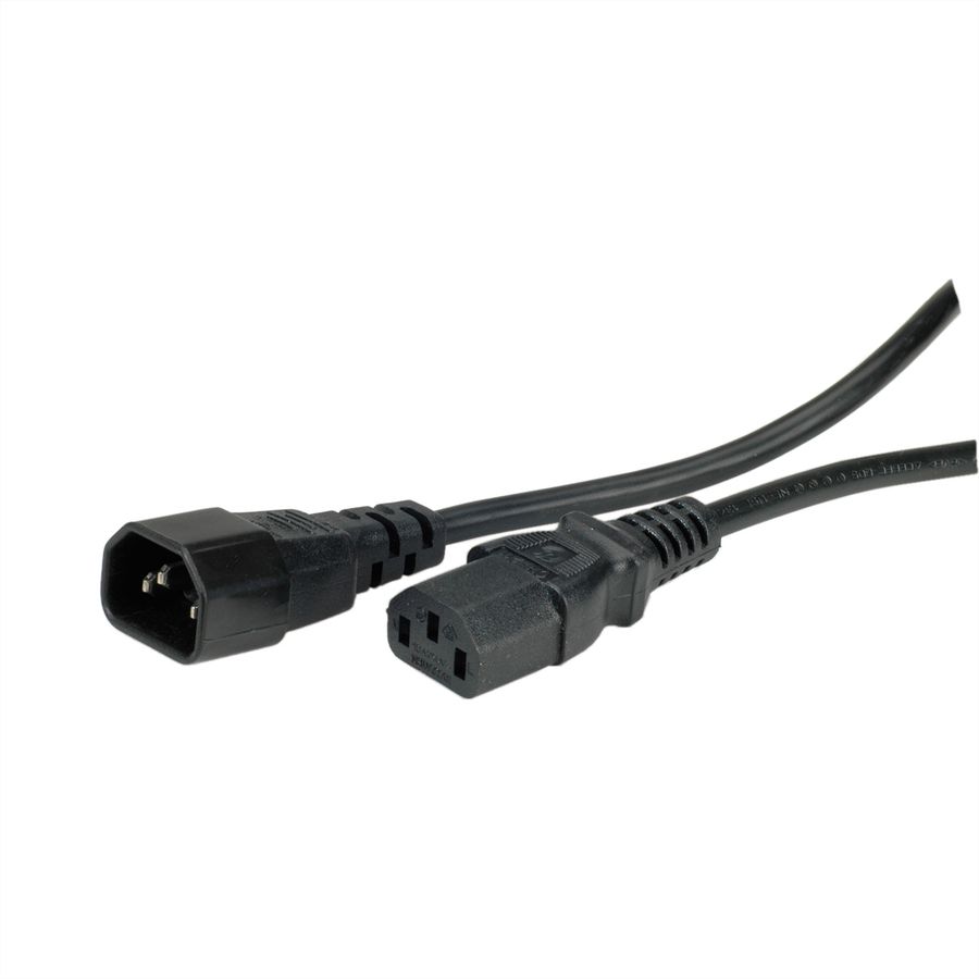 VALUE Câble d'alimentation, IEC 320 C14 - C13, noir, 0,5 m