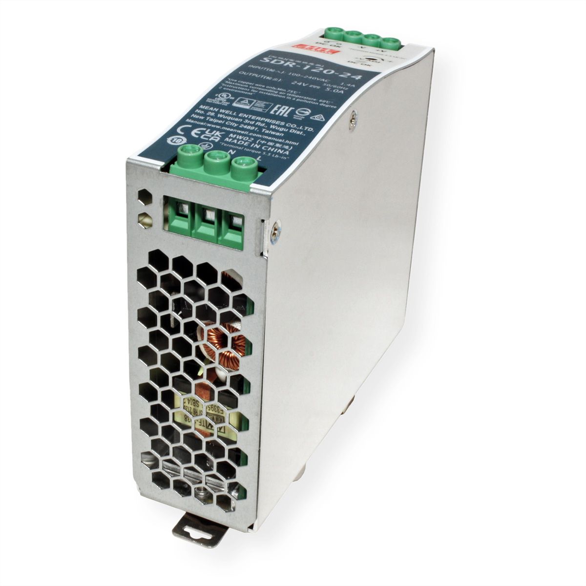 Mean Well SDR-120-24  Alimentation Glissières DIN 120W 24V DC