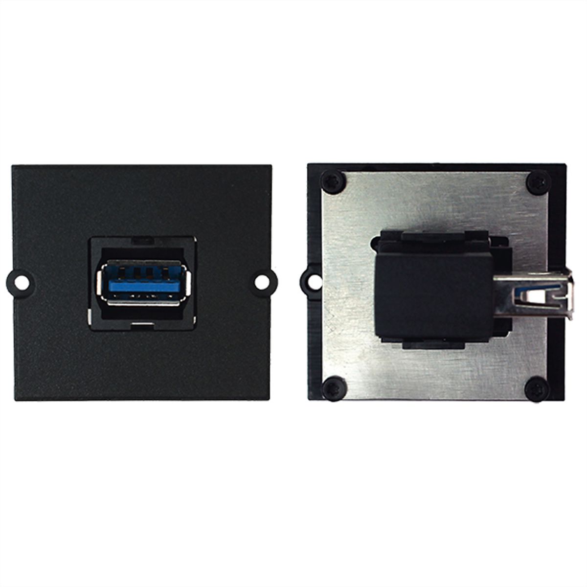 BACHMANN Cadre 1xUSB 3.0, Sortie sur côté à 90°