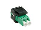 ROLINE Raccord optique LC/LC duplex monomode, Keystone, OS2, APC