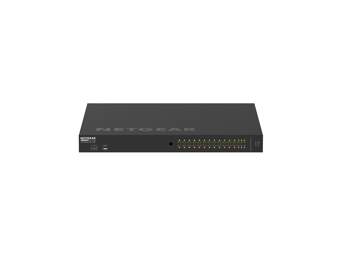NETGEAR M4250-26G4XF-PoE+ Géré L2/L3 Gigabit Ethernet (10/100/1000) Connexion Ethernet, supportant l'alimentation via ce port (PoE) 1U Noir
